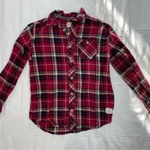 Weatherproof Boys Vintage Red Plaid Shirt